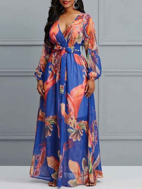 Print Chiffon Maxi Dress, Classy Clothes, Chiffon Fashion, Floral Print Maxi Dress, Floral Print Maxi, Latest African Fashion Dresses, Chiffon Maxi, Chiffon Maxi Dress, Dress Silhouette