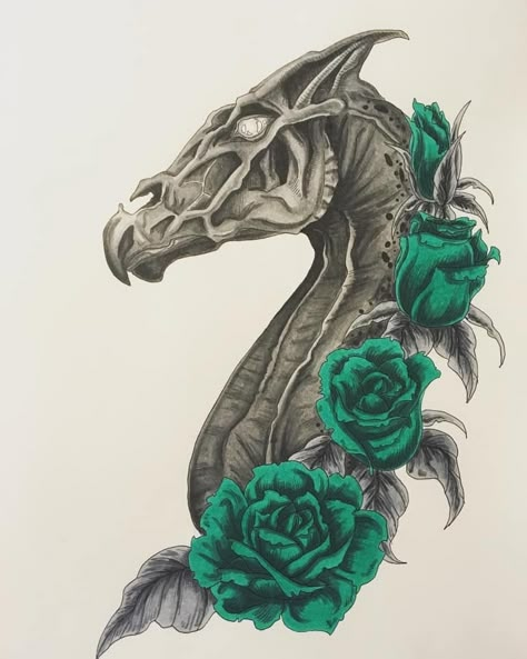 Thestral Tattoo, Animal Design Tattoo, Pop Culture Tattoos, Cool Animal Tattoos, Culture Tattoos, Potter Tattoo, Animal Tattoo Ideas, Harry Potter Tattoos, Harry Potter Tattoo