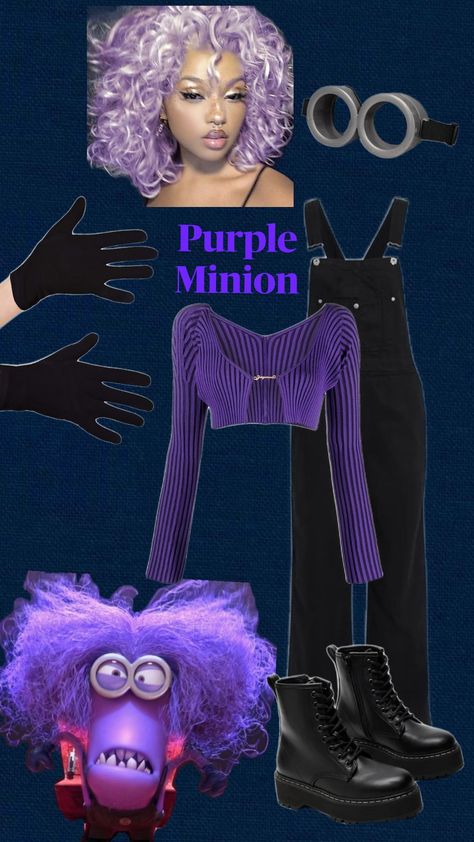 #minion Aesthetic Minion, Minion Inspired Outfit, Minion Outfit, Purple Minion, Outfits Purple, Purple Minions, Minion, Outfit Inspirations, Holidays