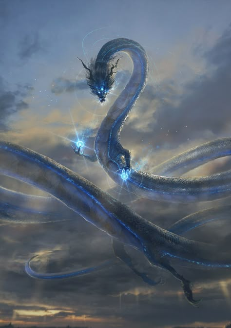 Azure Dragon, Simone Torcasio on ArtStation at https://www.artstation.com/artwork/lx1wLG Azure Dragon, Dragon Artwork Fantasy, Fantasy Beasts, 다크 판타지, Dragon Pictures, Monster Concept Art, Fantasy Monster, Fantasy Creatures Art, Dragon Artwork