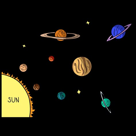 How to Draw the Solar System Step 10 Drawing Of The Solar System, How To Draw The Planets, Cute Solar System Drawing, How To Draw Planets Step By Step, Solar System Drawing Simple, Solar System Drawing Aesthetic, Easy Solar System Drawing, Solar System Drawing Art, How To Draw Planets