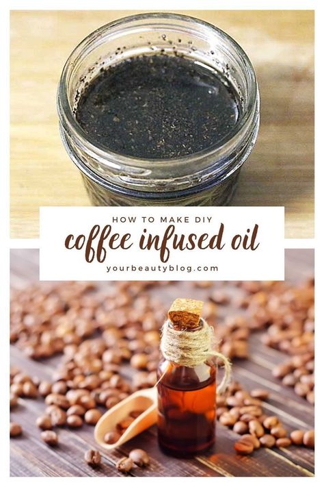 Coffee Oil For Hair Growth, Coffee Infused Oil, Coffee Oil Recipe, Apothecary Supplies, Bath And Body Recipes, Infused Oil Recipes, Homemade Extracts, Autogenic Training, Coffee Essential Oil