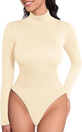 Going Out Outfits For Women, Turtleneck Bodysuit, Shapewear Bodysuit, Turtleneck Long Sleeve, Lounge Lingerie, White Bodysuit, Ribbed Bodysuit, Mock Turtleneck, Going Out Outfits