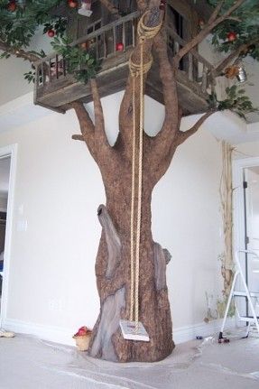 it would be a dream to do a kids play room with a tree like this in it but like i said i am dreamin Indoor Tree House, Balkon Decor, Indoor Tree, Indoor Trees, Play Room, Dream Rooms, Kids Playroom, Cabin Decor, Kids' Room