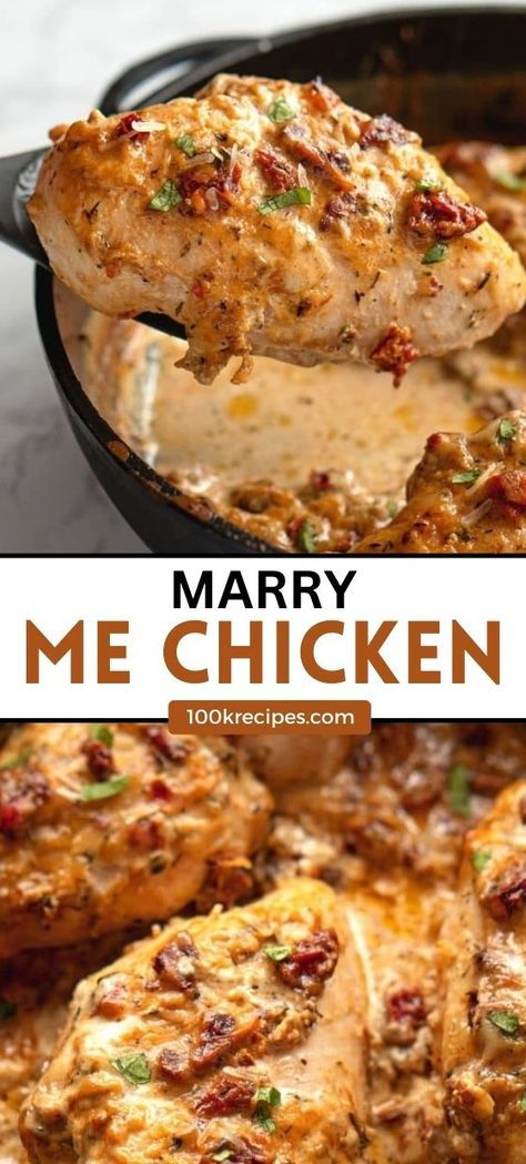 I know love cannot be bought, but you can cook these marry my chicken for the one you love. You may be surprised, but this ‘marry me’ chicken can be prepared in half an hour. Easy Meals Chicken Breast, Ideas For Chicken Breast Easy Recipes, Best Chicken Breast Crockpot Recipes, Chicken Breastrecipes Boneless Crockpot Easy, Dinners To Make With Chicken Breast, Supper Ideas With Chicken Breast, Ch8cken Breast Recipes, Recipes For Chicken Breast In Crockpot, Chicken Breastrecipes Boneless Stovetop