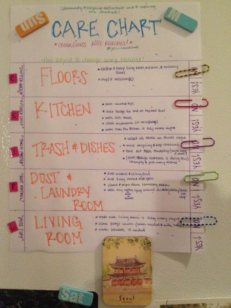 Chore Chart For Roommates, Roommate Apartment, Roommate Organization, Apartment Roommate, Apartment Ideas College, Roommate Ideas, Roommate Chore Chart, Apartment With Roommates, College Girl Apartment