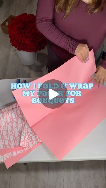 Wrapped Roses In Paper, How To Wrap Paper Bouquet, How To Fold Paper For Ramo Buchon, Bouquet Paper Wrap Tutorials, Flower Arrangements Wrapped In Paper, How To Fold Flower Bouquet, Bouquet Tissue Paper Wrap, Flower Banquet Bouquets, How To Fold Paper For Bouquet