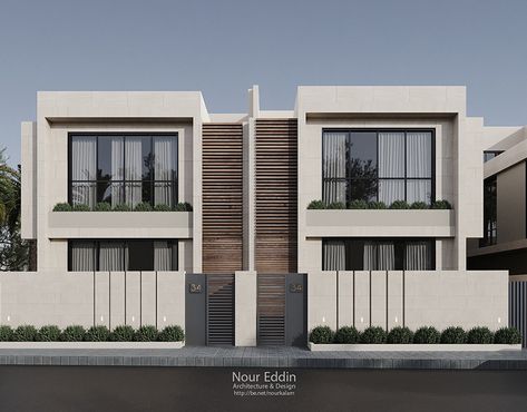 Attached Villas :: Behance Home Facade Ideas, Attached Villas, Villa Facade Design, Home Facade, Villa Exterior Design, Facade Ideas, House Outer Design, Modern Townhouse, Facade Architecture Design