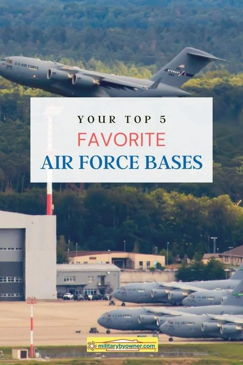 We asked, and you answered! As part of our ongoing series of favorite duty stations, we’re now turning our attention to your most-loved Air Force bases around the world. #airforce #florida #texas #hawaii #colorado #military #PCSmove Us Airforce Aesthetic, Aviano Italy Air Force Base, Air Force Motivation, Airforce Bmt, Airforce Aesthetic, Air Force Base Housing, Air Force Aesthetic, Air Force Boot Camp, Box Trolls