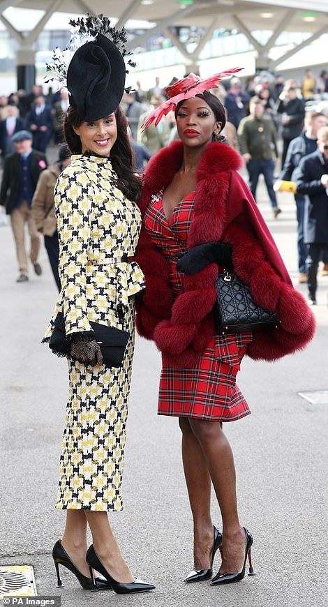 Ladies Day at the Cheltenham Festival gets underway | Daily Mail Online Cheltenham Races Outfits, Ladies Day Outfits, Cheltenham Races, Charlotte Hawkins, Cheltenham Festival, Race Outfit, Vibrant Dress, Heels Outfits, Dressed To The Nines