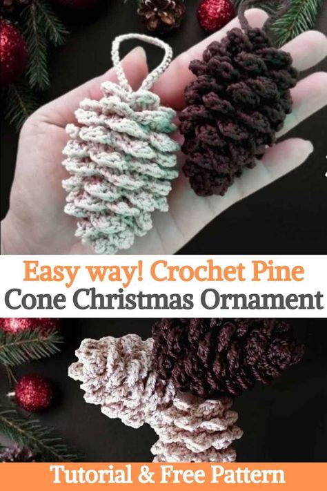 Crochet Ornament Patterns, Christmas Crochet Patterns Free, Crochet Christmas Gifts, Crochet Xmas, Crochet Motif Patterns, Crochet Christmas Trees, Crochet Christmas Decorations, Crochet Ornaments, Crochet Fall