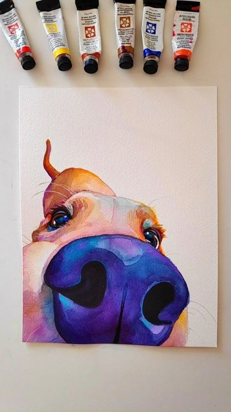 Sam Coleman (@doggodrawings_) • Instagram photos and videos Pet Painting Ideas, Animal Painting Ideas, Painting Ideas Animals, Animals To Paint, Pictures Of Pets, Colorful Animal Art, Creative Drawing Ideas, Funny Animal Pics, Adorable Drawings