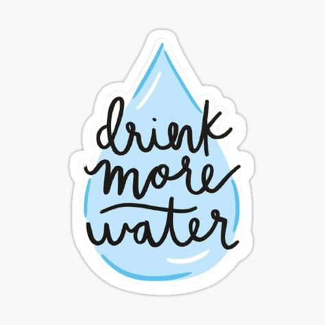 "Stay hydrated" Sticker for Sale by jenniferreuter | Redbubble Cell Phone Stickers, Cute Water Bottle, Sticker Design Inspiration, Cute Water Bottles, Motivational Sticker, Phone Stickers, More Water, Bottle Sticker, Sticker Cute