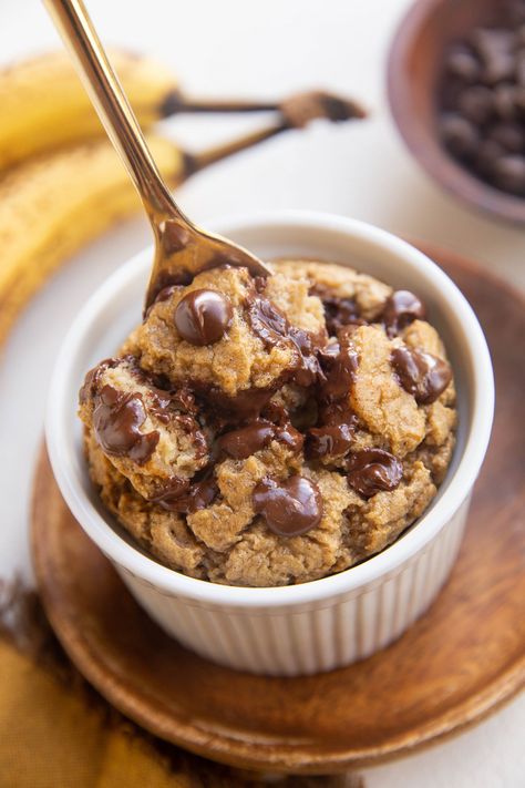 Blended Baked Oatmeal, Ramekin Breakfast, Blended Baked Oats, Banana Oatmeal Recipe, Banana Bread Baked Oatmeal, Baked Oats Recipe, Oatmeal Dessert, Protein Banana Bread, Little Sunny Kitchen