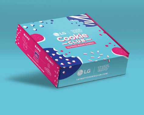 Chocolate Box Packaging Design Creative, Cookies Box Packaging Ideas, Sweets Box Design Packaging, Bakery Box Design, Cookies Box Design, Cookie Box Design, Cookie Boxes Packaging, Cookie Packaging Design, Cookie Box Packaging