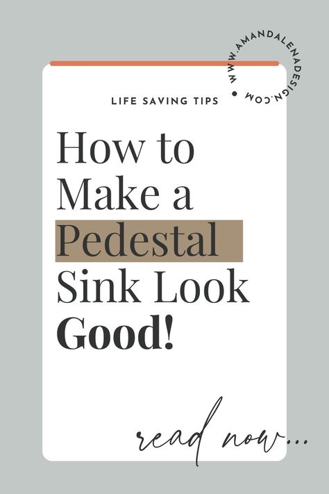 Is your pedestal sink not quite living up to its full potential? Discover the secrets on how to make a pedestal sink look better, as well as how to give your powder room a complete makeover. With our expert tips and tricks, you'll be able to transform your space into the stylish and sophisticated bathroom experience you've always dreamed of. Don't miss out - read this blog post if you have a pedestal sink in your home. Pedestal Sink Makeover, Pedastool Sink, Powder Room Ideas Pedestal Sink, Bathroom Pedestal Sink Ideas, Small Bathroom With Pedestal Sink, Pedestal Sink Bathroom Ideas, Pedistal Sink, Pedastal Sink, Modern Farmhouse Powder Room