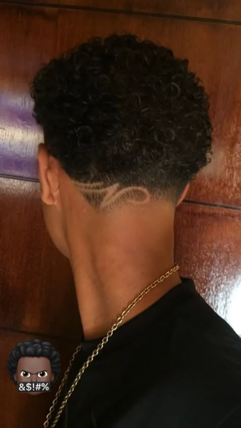 Men’s Hair Designs, Taper Fade Designs Men, Taper Fade Haircut Design, Back Taper Design Haircut, Taper Fade Design, Fade Curly Hair, Curly Hair Designs, Boys Fade Haircut, Undercut Hair Designs