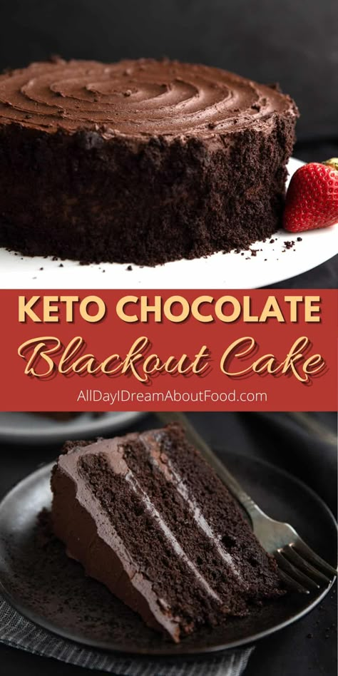 This is hands-down the most decadent keto chocolate cake you will ever make. Filled with creamy chocolate pudding, this low carb cake recipe takes inspiration from the famous Brooklyn Blackout Cake. Definitely worthy of a special occasion! Best Keto Desserts Low Carb, Keto Napoleon Cake, Keto Chocolate Ricotta Cake, Keto Chocolate Pudding Cake, Alldayidreamaboutfood Keto Recipes, Keto Chocolate Pudding Recipe, Keto Pudding Cake, Keto Yogurt Cake, Alldayidreamaboutfood Keto