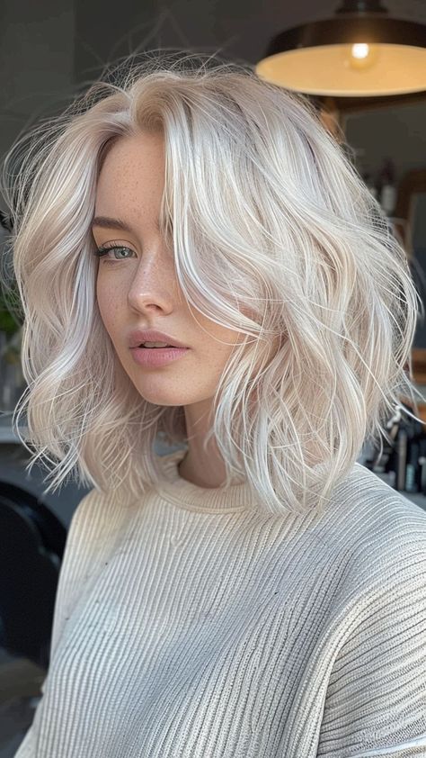 30 Elegant Blonde Hair Color Trends Summer Blonde Hair, Icy Blonde Hair, White Blonde Hair, Platinum Hair, Blonde Hair Inspiration, Platinum Blonde Hair, Short Blonde Hair, Hair Color Trends, Hair Transformation