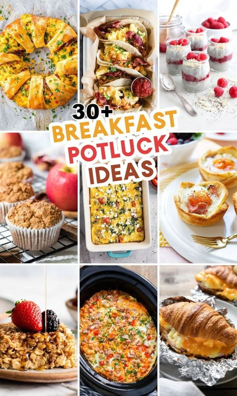 Going to a breakfast potluck? Work breakfast party? These easy and portable brunch/breakfast potluck dishes are PERFECT! Easy Breakfast Potluck Ideas, Easy Breakfast Potluck, Breakfast Potluck Ideas, Breakfast Pinwheels, Homemade Breakfast Burritos, Granola Bar Recipe Chewy, Breakfast Potluck, Chia Pudding Breakfast, Work Breakfast