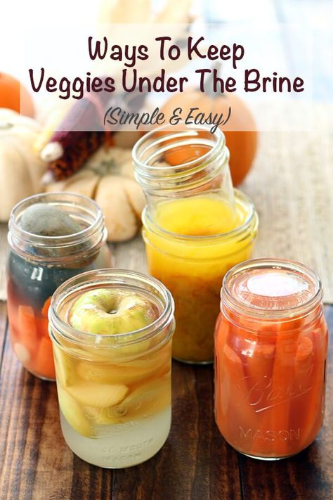 Can't get your sauerkraut or pickles to stay under the brine? Here are ways to keep veggies under the brine. Simple and easy. Fermented Vegetables Recipes, Fermenting Weights, Fermented Veggies, Fermented Pickles, Healthy Probiotics, Fermentation Recipes, Fermented Vegetables, Food Lab, Probiotic Foods