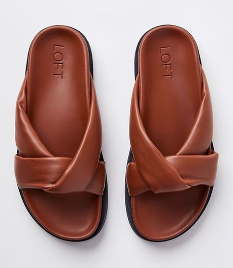 Loft Padded Slide Sandals Size 8 Cognac Women's Square Sandals Outfit, Work Shoes Women Comfy, Women Slides Sandals, Women’s Shoes Summer, Comfortable Dress Shoes For Women Work, Leather Slides Women, Orthopedic Dress Shoes For Women, Brown Leather Sandals Women, 2024 Sandals Women