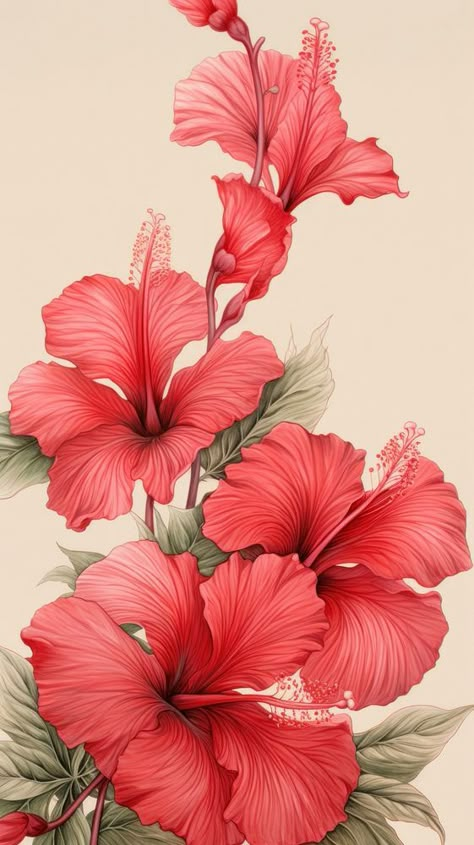 Wallpaper red hibiscus flowers plant inflorescence gladiolus. | premium image by rawpixel.com / Nunny Red Painting Wallpaper, Flowers Red Wallpaper, Red Flowers Aesthetic, Flower Wallpaper Red, Hibiscus Flower Aesthetic, Red Background Flower, Red Hibiscus Flower Wallpaper, Flower Lockscreen, Red Flower Wallpaper