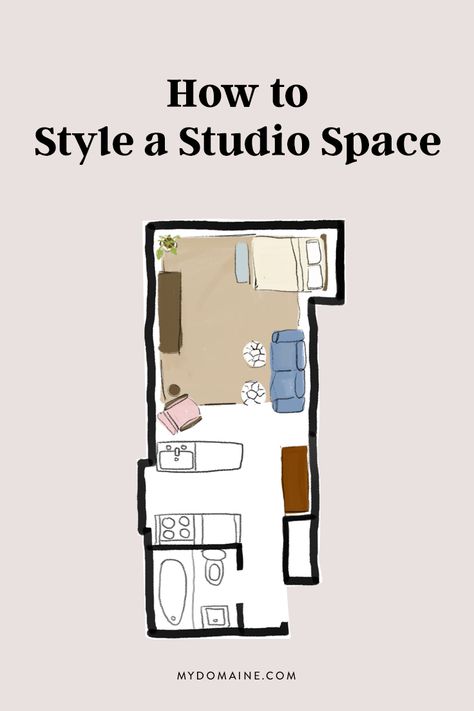 Studio Type Condo Ideas Small Spaces, Studio Type Condo, Studio Apartment Organization, Studio Type Apartment, Studio Apartment Floor Plans, Small Apartment Bedrooms, Studio Layout, Studio Apartment Living, Trendy Apartment