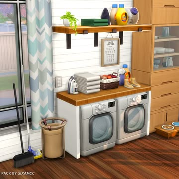 Sixam Cc, Sims 4 Cc Furniture Living Rooms, Sims 4 Beds, Laundry Room Organization Ideas, Sims Furniture, Sims 4 Challenges, Mod Furniture, Sims Packs, Room Organization Ideas