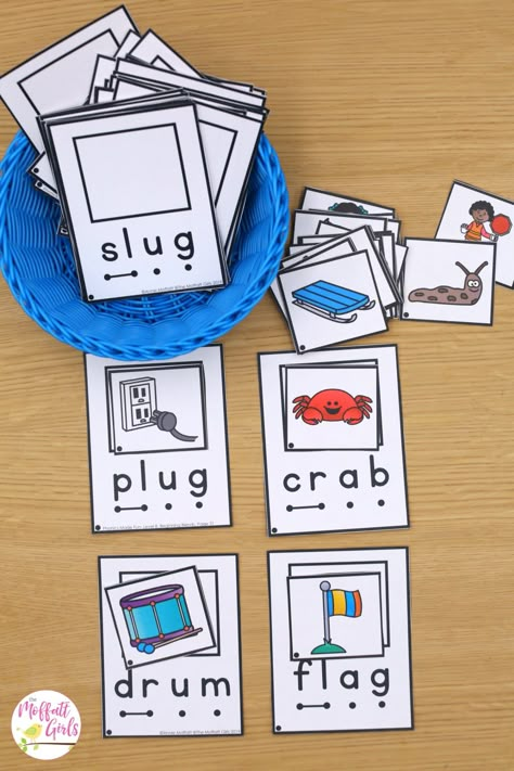 First Grade Stations, June Activities, Beginning Blends, Ccvc Words, Blends Activities, Phonics Blends, Blends And Digraphs, Beginning Readers, Phonics Games