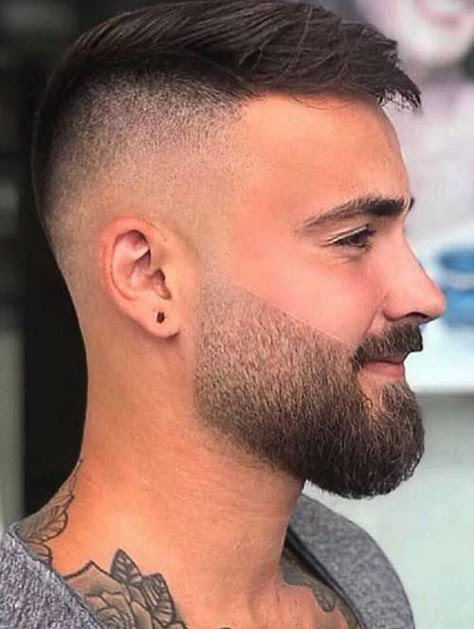 Pin em corte Trimmed Beard Styles, Faded Beard, Faded Beard Styles, High Taper, Fade Haircut Styles, Beard And Mustache Styles, Short Fade Haircut, High Fade Haircut, Beard Styles Short