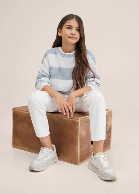 Discover great products at the best prices at Dealmoon. Bicolor knit sweater - Girls | MANGO OUTLET USA. Price:$15.99 Mango Shorts, Cute Jumpers, Stripe Jumper, Mango Outlet, Wide Stripes, Girls Blouse, Mango Kids, Girl Sweatshirts, Girls Sweaters