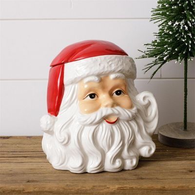 BELLS ARE RINGING | Shop Sales Events Antique Farmhouse Christmas Cookie Jar, Santa Cookie Jar, Christmas Ceramics, Christmas Cookie Jars, Santa Cookie, Santa Mug, Ceramic Projects, Santa Head, Winter Berry