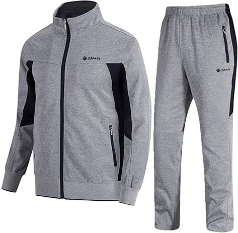 Amazon.com: TBMPOY Men's Tracksuit Athletic Sports Casual Full Zip Sweatsuit: Clothing Tracksuit Men, Track Suit Men, Suit Men, Track Suit, Casual Athletic, Athletic Sports, Tracksuit Set, Sports Suit, Casual Sets