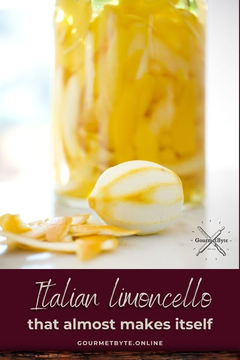 A true Italian classic that is popular as an aperitif, after-dinner liqueur or in cocktails. An incredibly refreshing and simple liqueur that doesn't need much except time. Ready for your absolutely fantastic homemade Italian lemon liqueur? limoncello recipe, italian limoncello, simple limoncello, lemon liqueur, liqueur recipe, homemade limoncello, simple aperitif, quick aperitif, summer drink, summer cocktail, simple cocktail, Homemade Limoncello Italian, Lemoncello Recipes Diy, Homemade Limoncello Recipe, Cream Limoncello Recipe, Lemoncello Recipes Drinks, Lemoncello Recipes, Italian Limoncello Recipe, Italian Limoncello, Homemade Booze