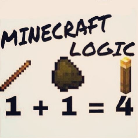 Minecraft logic Minecraft Logic, Minecraft Jokes, Best Video Games, Video Game Logic, Minecraft Comics, Minecraft Funny, Minecraft Tips, Minecraft Birthday, Minecraft Memes