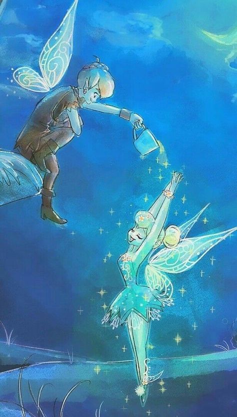 Disney Fairy Book Art, Terrence And Tinkerbell, Tink X Terence, Tinkerbell And Terrence, Tinkerbell X Terence, Bed Mural, Tinkerbell Fanart, Tinker Bell Wallpaper, Tinkerbell And Terence