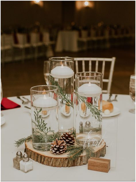 Add a touch of holiday magic to your winter wedding! Check out this Renault Winery Christmas Wedding for holiday and winter wedding ideas. With stunning tablescapes adorned with pine cones and garland, to festive candlelit table centerpieces. Create a winter wonderland celebration that will leave your guests in awe and inspired!  Photography by Sydney Madison Creative Winter Wedding Souvenirs, Winter Wedding Fairy Lights, Floating Candle Centerpieces Winter, Pine Winter Wedding Centerpieces, Winter Wreath Centerpiece Wedding, Winter Wedding Soup Bar, Winter Wedding Small Simple, Farmhouse Winter Wedding, December Wedding Decor Ideas