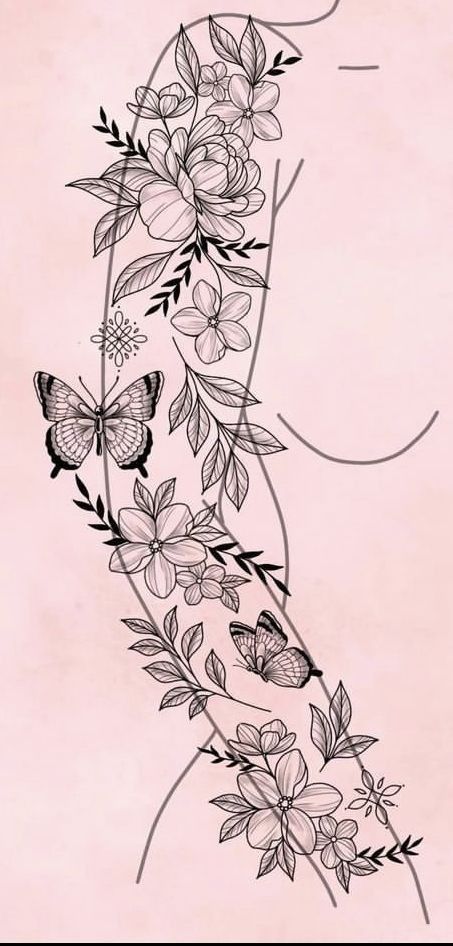 #CoolTattoos #TattooArt #InkMaster #TattooDesigns #InkedUp #TattooLovers #InkInspiration #TattooIdeas #CreativeInk #TattooStyle Tattoos That Incorporate Flowers, Daisy Flower Tattoos Sleeve, Tattoo For Black Woman, Arm Tattoo For Black Woman, Sleeve Tattoo Stencils For Women, Floral Filler Tattoo Ideas Gap, Tattoo To Fill In Gaps, Are Tattoos For Women, Mom 2 Daughters Tattoos