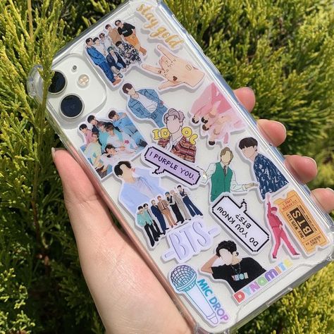 Bts Phone Case, Bts Diy, Phone Case Diy Paint, Kpop Phone Cases, Phone Case Ideas, Cases Diy, Case Ideas, Bts Merch, Aesthetic Phone Case