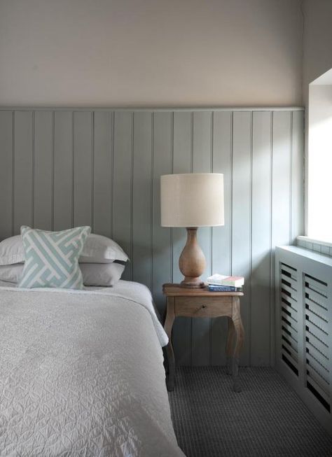 Penally Abbey Hotel Review, Pembrokeshire, Wales | Telegraph Travel Shiplap Paneling Bedroom, Coastal Guest Bedroom, Panelling Ideas, Pretty Boutique, Scandi Bedroom, Wood Panelling, Wooden Panelling, Pembrokeshire Wales, Tongue And Groove Panelling