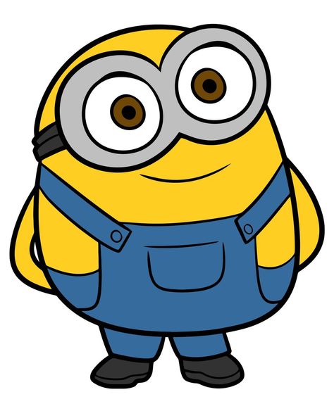 Simple Cartoon Characters To Draw, Simple Character Animation, Cartoon Characters Drawing Easy, Cartoon Drawings Step By Step, Minions Drawing, Easy Cartoon Characters To Draw, Minion Clipart, Draw Mickey Mouse, Easy Steps To Draw