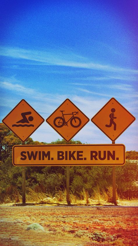 Swim. Bike. Run. iPhone wallpaper                                                                                                                                                                                 Plus Maeve Aesthetic, Triathlon Humor, Ironman Race, Fitness Wallpaper Iphone, Ironman Triathlon Motivation, Triathlon Quotes, Ironman Triathlon Tattoo, Triathlon Inspiration, Ironman Triathlon Training