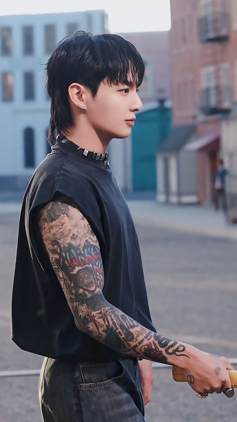 #정국 #JungKook #JungKook_3D Jungkook Hairstyle, Korean Men Hairstyle, Mullet Haircut, Jungkook Fanart, Jeon Jungkook Photoshoot, Jungkook Aesthetic, Jungkook Abs, Jungkook Cute, Jung Kook