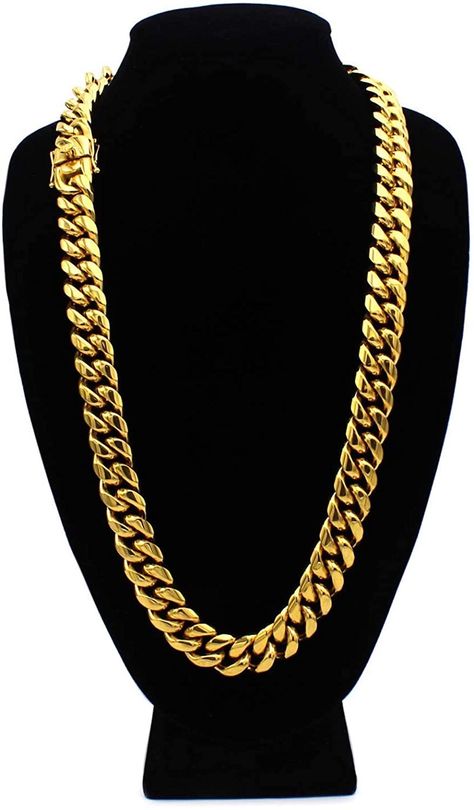 Big Gold Chains, Gold Chain Jewelry For Men, Mens Gold Chain Necklace, Father Of The Groom Gift, Gold Fashion Jewelry, Gold Cuban Chain, Gold Chain Necklaces, Real Gold Chains, Chain Necklace For Men