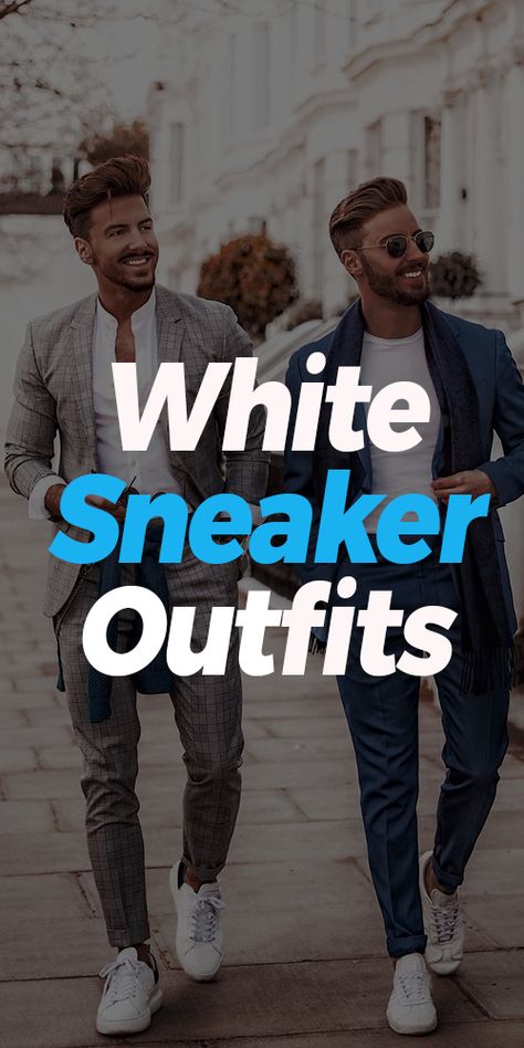 White Sneakers – The History and Comeback of the Cool White Sneakers White Sneakers Outfit Men, White Shoes Outfit Men, Summer Clothing Styles, Summer Style For Men, White Shoes Outfit, Sneaker Ideas, Best White Sneakers, White Sneakers Outfit, Sneakers Outfit Men