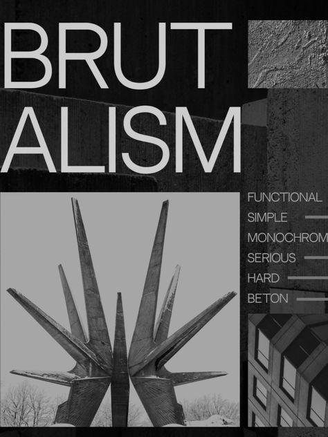 Brutalist Powerpoint, Urban Brutalist Graphic Design, Industrial Style Graphic Design, Brutal Graphic Design, Graphic Design Movement, Brutalist Kitchen Design, Brutalist Logo Design, Brutalist Branding, Utilitarian Graphic Design