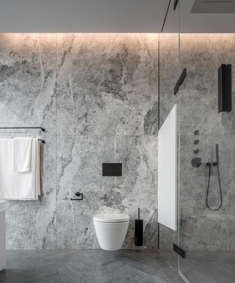 High-Rise Apartment by Ruth Bautista Top Bathroom Design, Grey Theme, Zen Bathroom, Contemporary Apartment, 아파트 인테리어, Bathroom Remodel Designs, Small Bathroom Decor, Contemporary Interior Design, House Bathroom