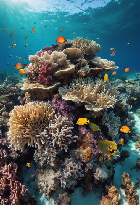 Sun-kissed Coral Check more at https://paintlyx.com/sun-kissed-coral/ Diy Coral Reef Diorama, Coral Reef Photography, Coral Life, Ocean Projects, Coral Art, Cozumel Mexico, Beautiful Sea Creatures, Marine Fish, Sea Coral