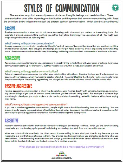 Communication Worksheets For Teenagers Communication Skills Activities, Adolescent Therapy, Group Therapy Activities, Communication Activities, Assertive Communication, Mental Health Activities, Effective Communication Skills, School Social Work, Activities For Teens